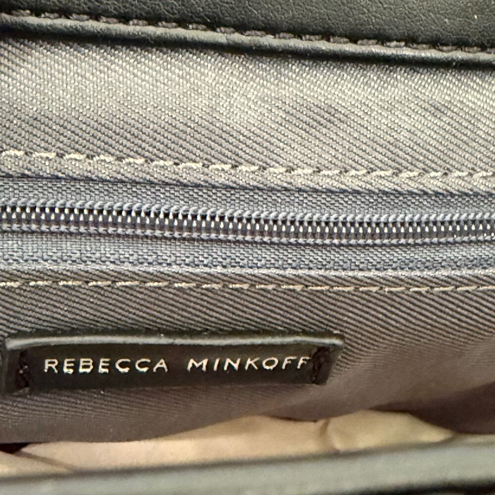 Rebecca Minkoff Womens Quilted Studded  Shoulder Bag Black NEW - Picture 2 of 9